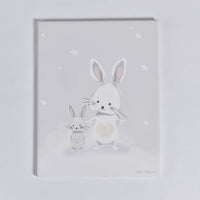 Canvas Tablo CP/07 — Tavşan Anne ve Yavrusu