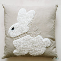 Nakışlı Bej Bunny Pillow