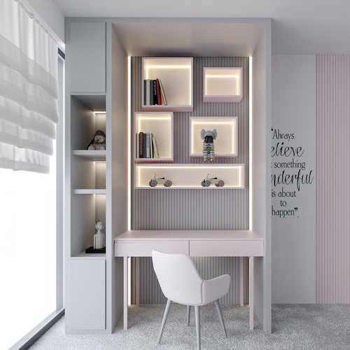 Apis çalışma masası seti pembe