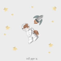 Astrofox ve Roket Sticker