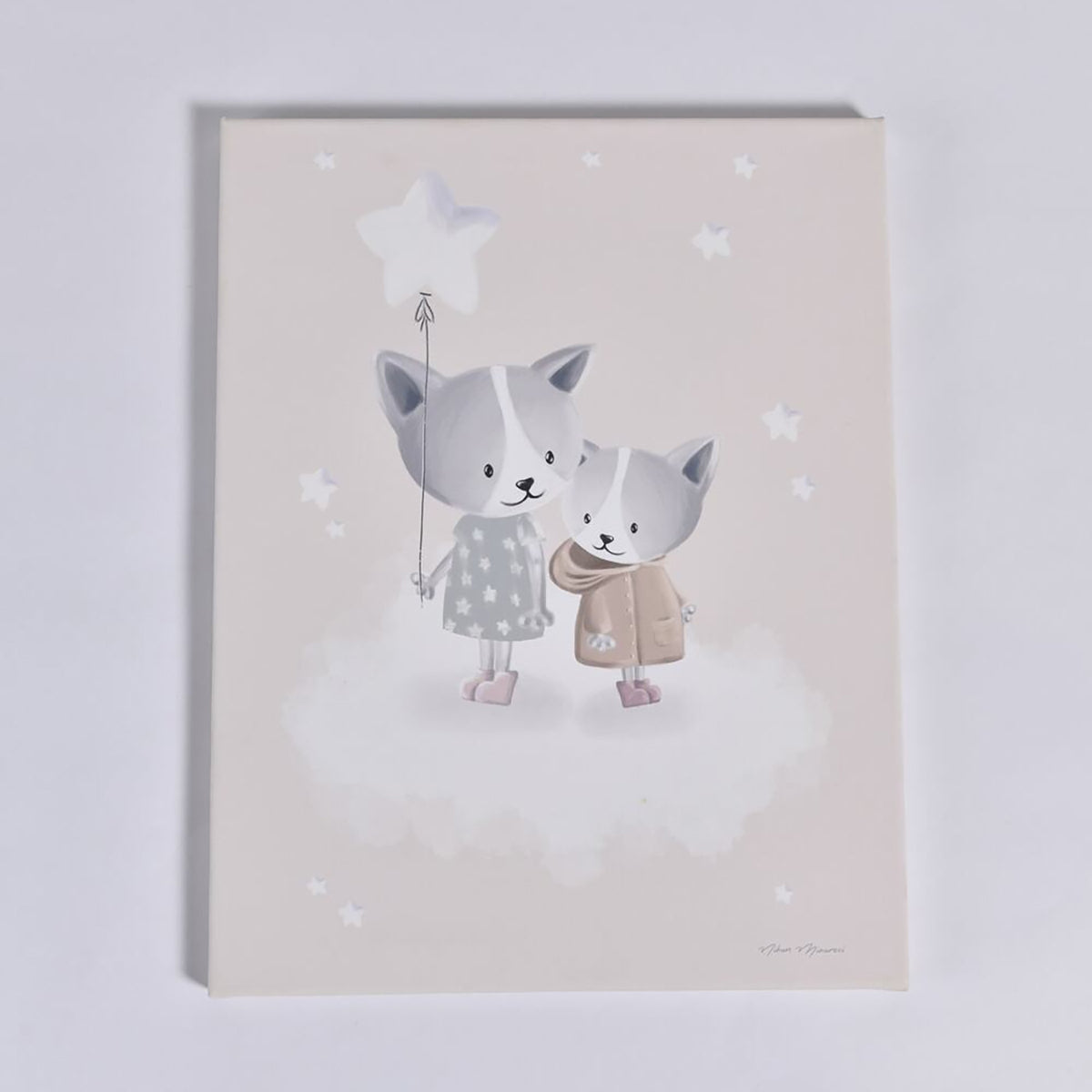 Canvas Tablo CP/03 — Yıldız Balonlu Kediler