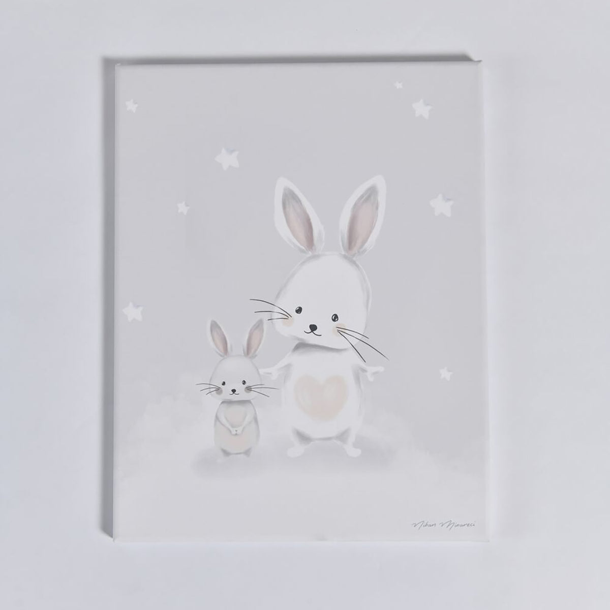 Canvas Tablo CP/07 — Tavşan Anne ve Yavrusu