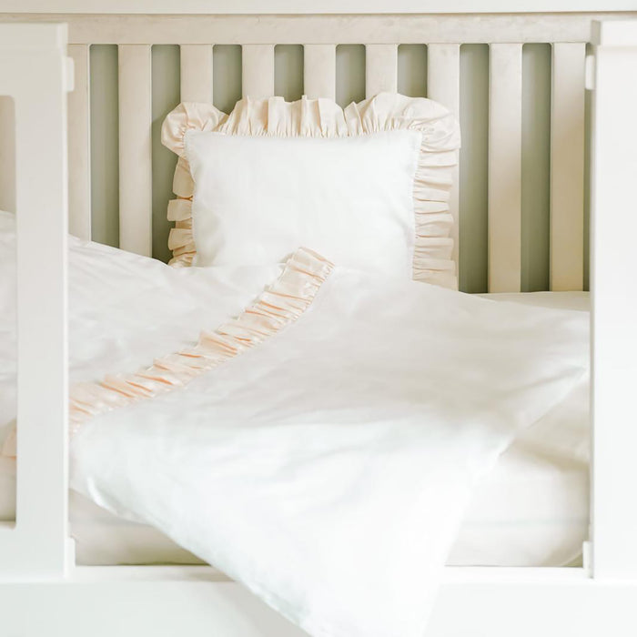 Frılly Linen Nevresim Takımı Pembe